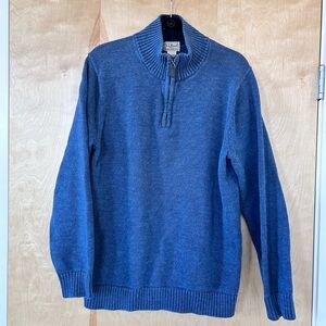 Men's Blue Quarter-Zip Sweater